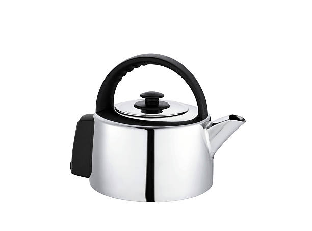 istock Modern metal teapot on a white background 185588741