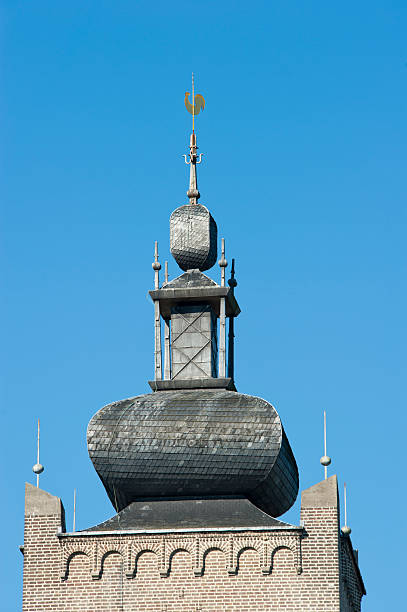 istock Decorated monastery tower with weathercock 185593533