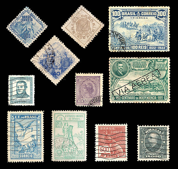 istock Postage stamps from Brazil 185593718