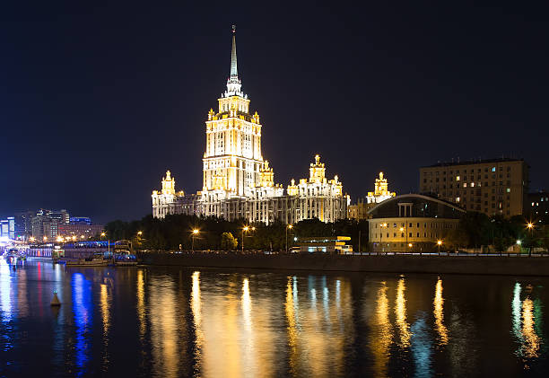 istock High-rise building at night, Moscow, Russia 185595822