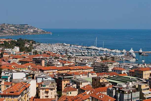 istock Sanremo city and harbour view, Italy 185598211