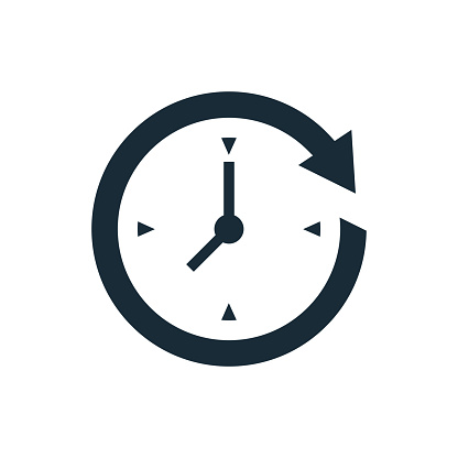 Clock, Passage Time Icon Design Template Elements