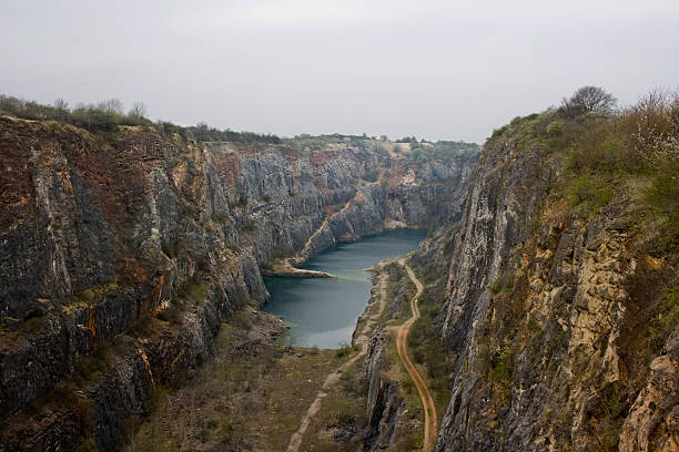 disused quarry stock photo