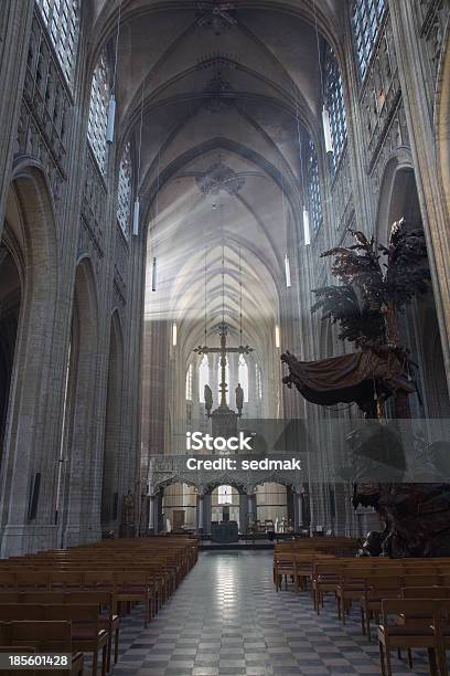 Leuvennave De Igreja De St Peters Catedral Gótica - Fotografias de stock e mais imagens de Antigo