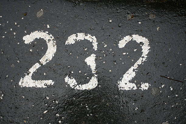 istock parking number painted in white 232 185601593