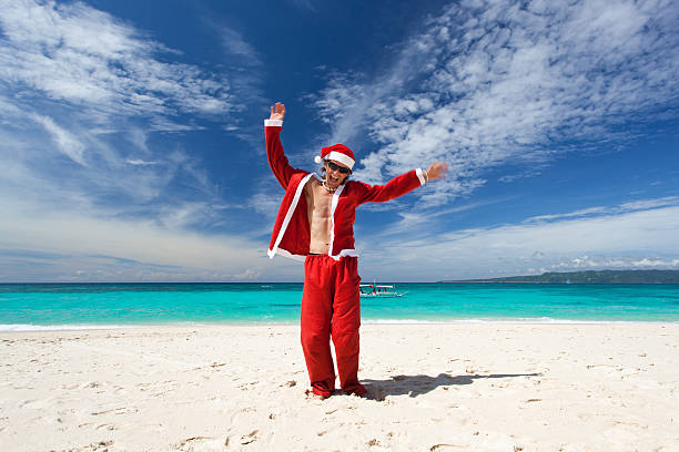 istock Happy Chistmas on the beach 185602175