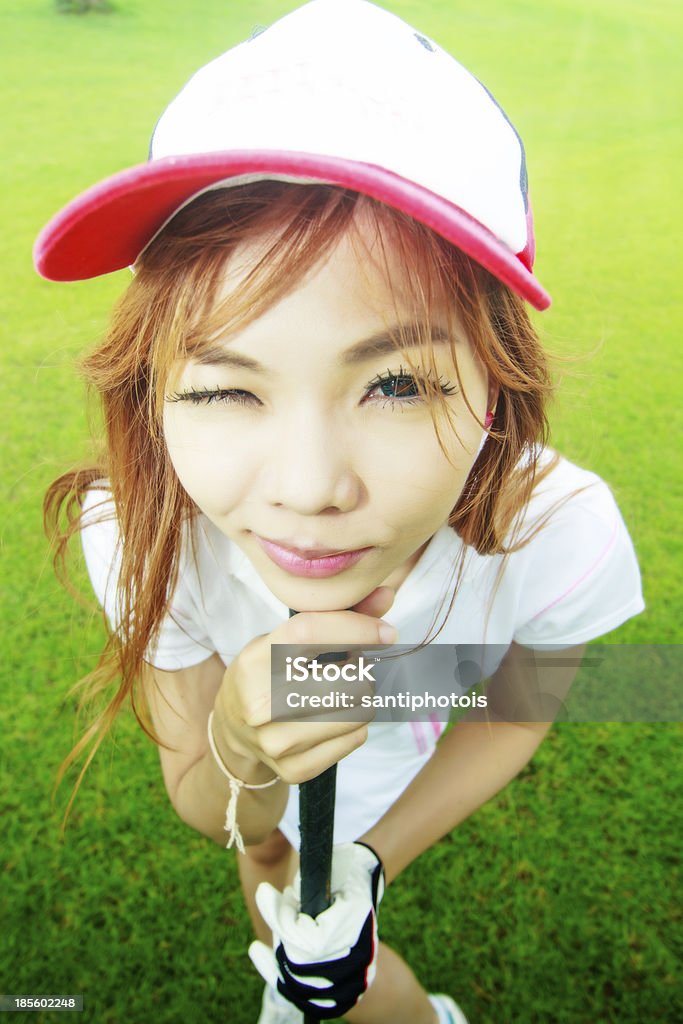 Frau golf-Spieler - Lizenzfrei Abschlag - Golfsport Stock-Foto