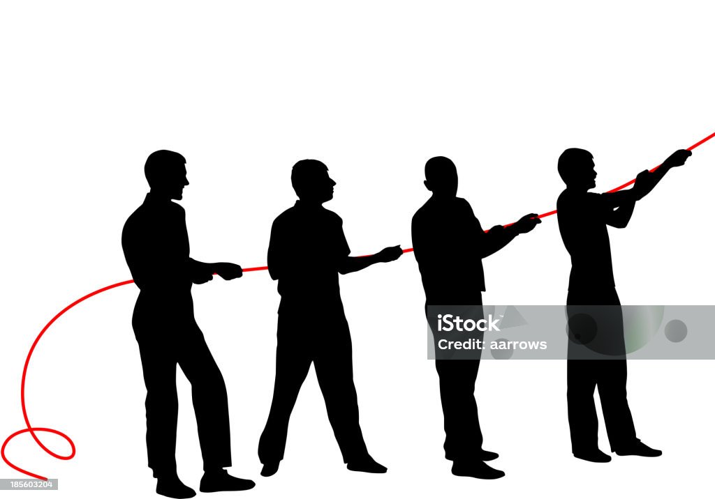 Visual Rope Pulling People Pulling Rope Stock Illustration - Download Image Now - Pulling ...
