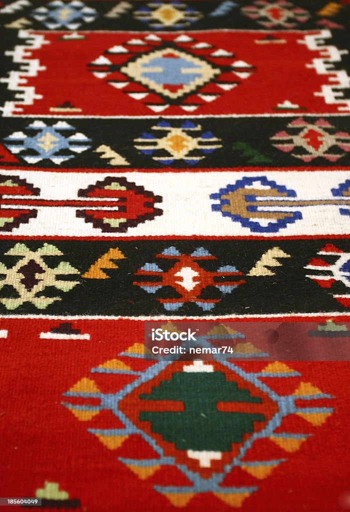 Bunte serbische Peruanischer Stil handgefertigter Teppich - Lizenzfrei Abstrakt Stock-Foto