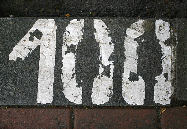 istock parking number painted in white 100 185605919