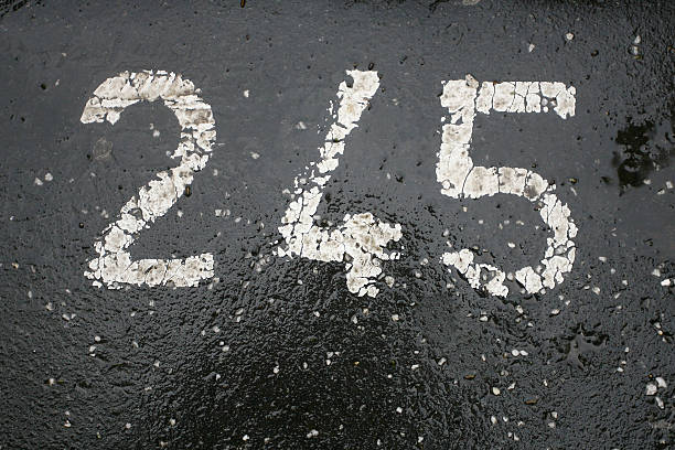 istock parking number painted in 245 185605927