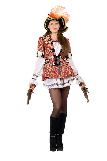 istock Pretty young woman with guns 185606209