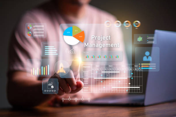 istock Project management concept, businessman working with schedule plan to manage work projects and update tasks. Work progress, project plan, efficient scheduling. 1856070941