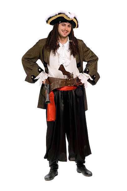 istock Smiling young man in a pirate costume 185607620