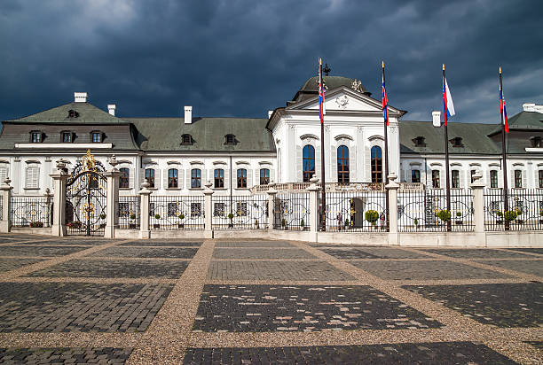 istock Front view of Grassalkovich Palace in Bratislava 185609448