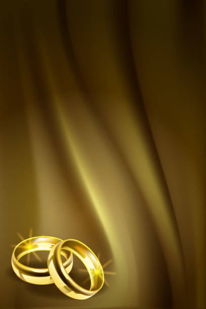 結婚リング - vertical wedding gold illuminated点のイラスト素材／クリップアート素材／マンガ素材／アイコン素材