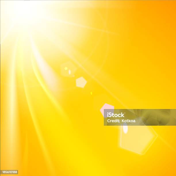 Bonito Fundo De Verão - Arte vetorial de stock e mais imagens de Abstrato - Abstrato, Amarelo, Calor