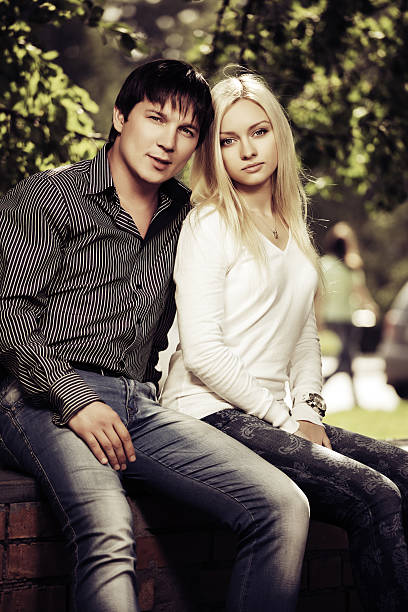 istock Happy young couple in love 185613417