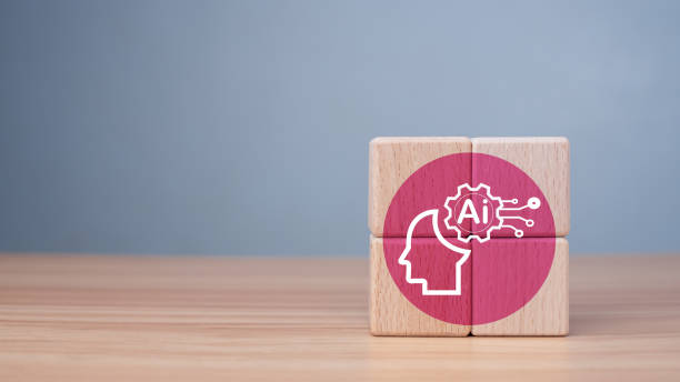 istock Wooden cube with Ai icon on wooden background, Artificial Intelligence, Ai technology. Artificial Intelligence to help solve work problems and improve the efficiency of work. Futuristic technology. 1856166914
