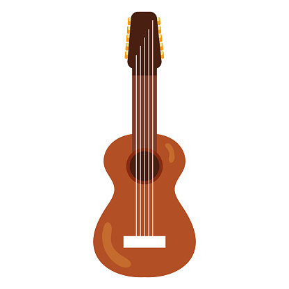 chile charango instrument illustration design