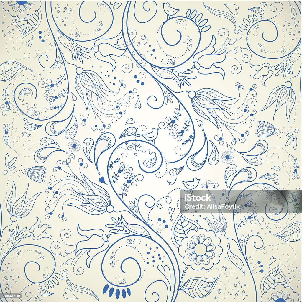 Flower Doodle Floral hand drawn background Abstract stock vector