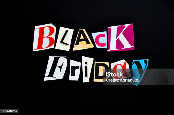 Black Friday Collage - Fotografie stock e altre immagini di Bizzarro - Bizzarro, Black Friday, Borsa