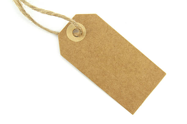 istock Blank label with natural paper and rope 185620589