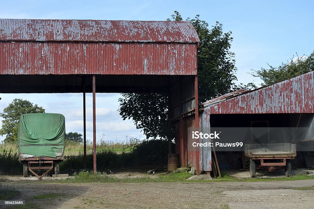 Old Rusty Barns Abandoned Stock Photo