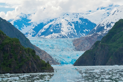 Sawyer Glacier sits at the end of Tracy Arm Fjord, Alaska