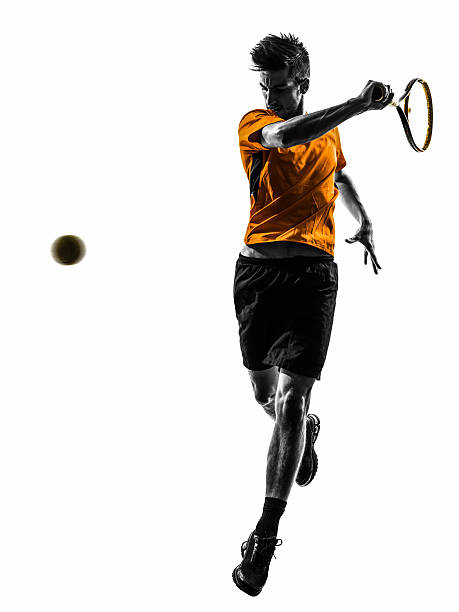 istock man tennis player silhouette 185627081