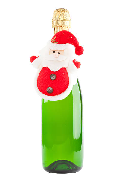 istock Champagne bottle with Christmas celebrating tools 185629384