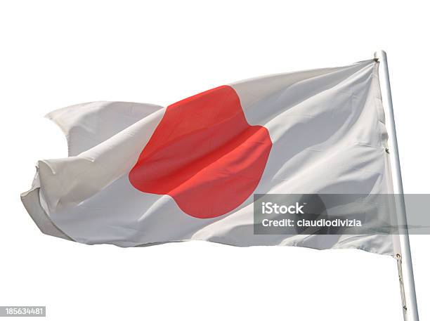Bandiera Del Giappone - Fotografie stock e altre immagini di Bandiera - Bandiera, Bandiera del Giappone, Composizione orizzontale