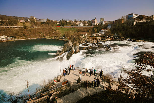 Rhine falls stock photo