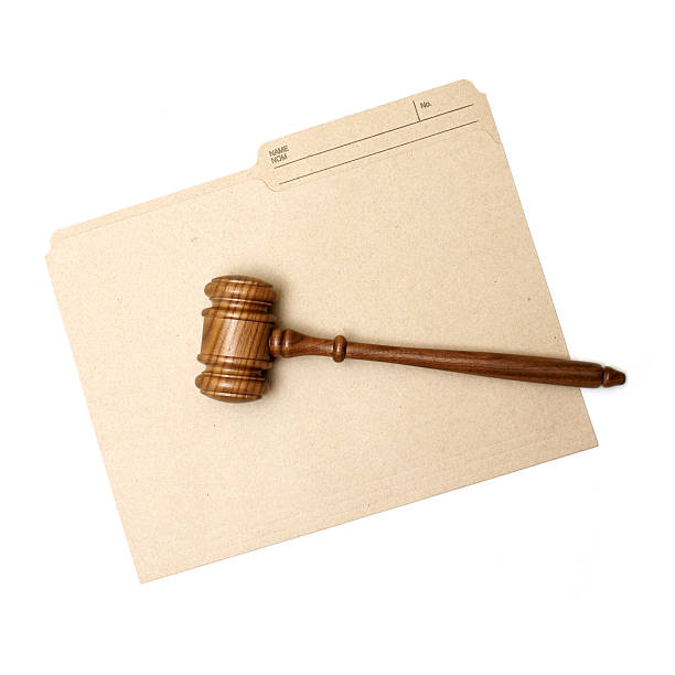 Legal folder and judge's gavel