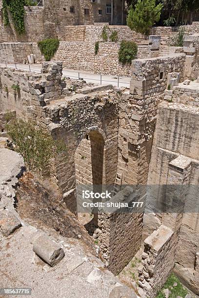 Starożytny Basen Bethesda Ruiny Stare Miasto W Jerozolimie Izrael - zdjęcia stockowe i więcej obrazów Antyczny