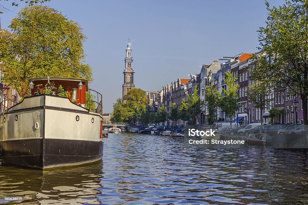 Westerkerk в Амстердаме - Стоковые фото Prinsengracht роялти-фри