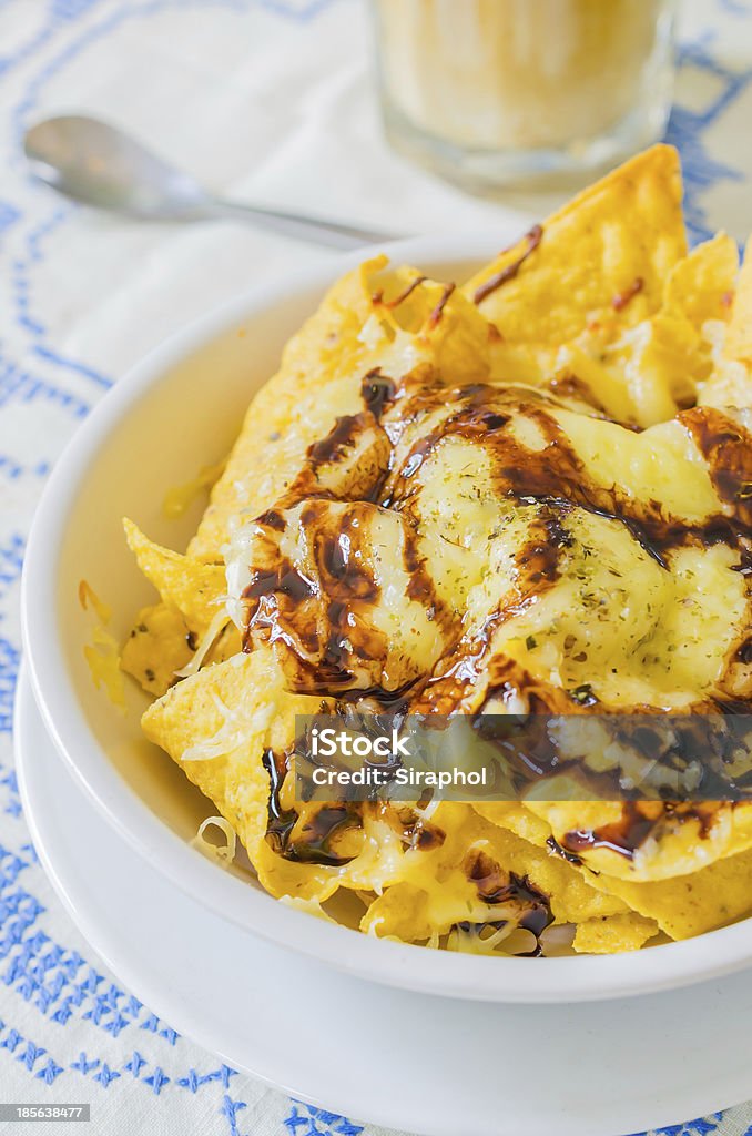 Crispy bread Crispy bread and banana Arabia Stock Photo