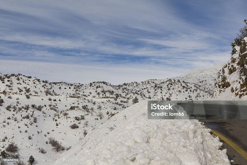 Der Mount Hermon im Schnee, Israel - Lizenzfrei Berg Stock-Foto