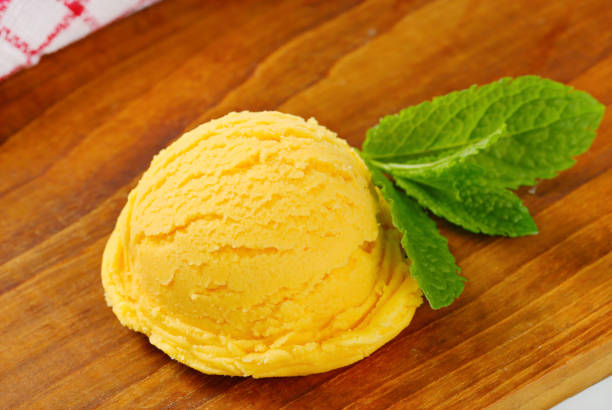 istock Scoop of yellow sorbet 185641332