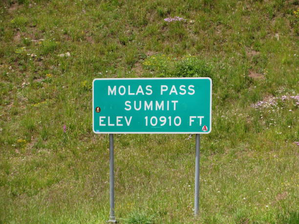 istock Molas Pass Summit Elevation 10910 Ft Sign in Colorado 1856414762