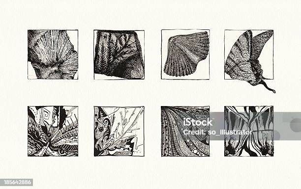 Natural Textures - Stockowe grafiki wektorowe i więcej obrazów Skamieniałość - Skamieniałość, Ilustracja, Abstrakcja