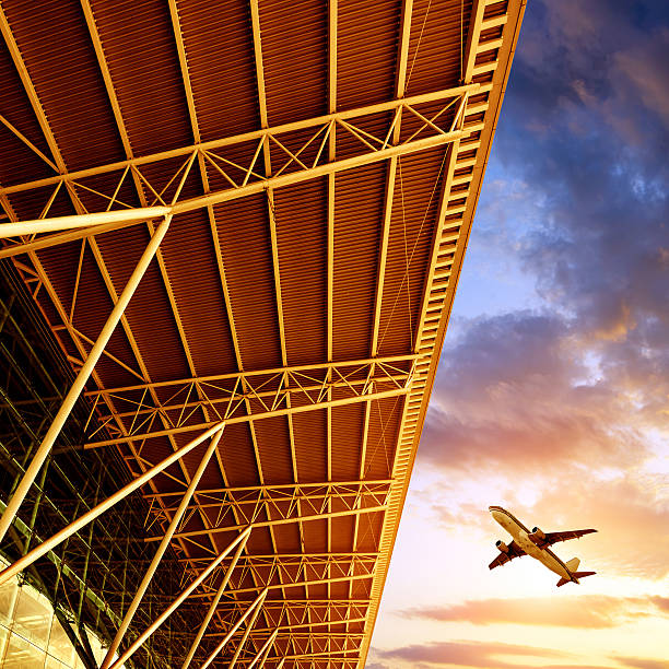 istock Shenzhen airport terminal and aircraft 185643764