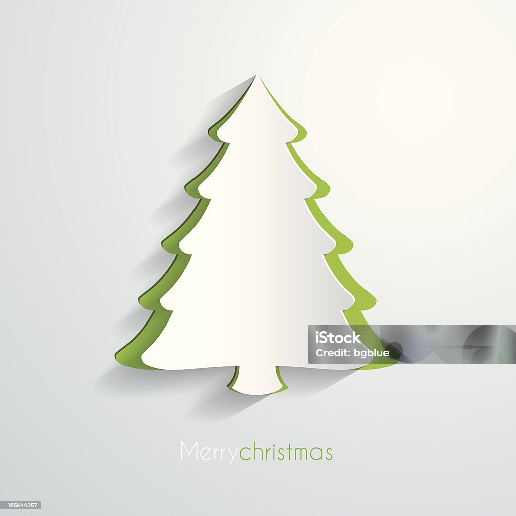 Árbol de navidad de papel - arte vectorial de Árbol de navidad libre de derechos