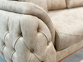 Leather sofa detail