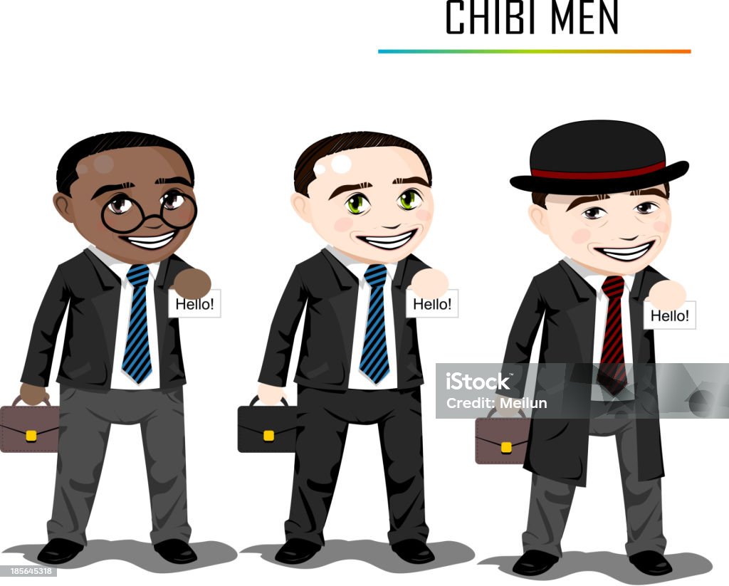 Chibi Empresário vetor - Vetor de Adulto royalty-free