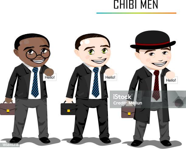 Vetores de Chibi Empresário Vetor e mais imagens de Adulto - Adulto, Atitude, Cabelo Louro