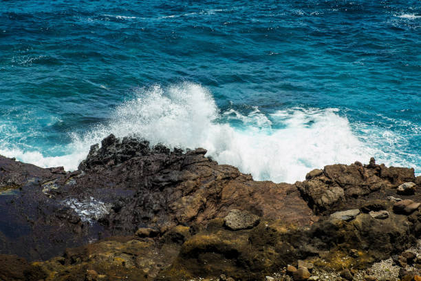 istock Sea waves crashing against the rocks 1856458045