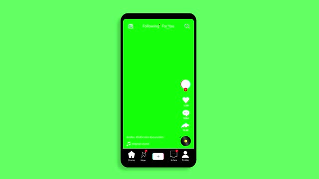 Social media template mobile interface, ui, app, web. Mobile interface. Background with vinyl disc and a lot of buttons. Verticalal animation on green background.