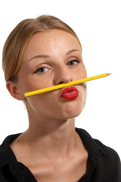 istock Attractive young woman with red lipstick 185647913
