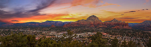 Sunset Vista of Sedona, Arizona stock photo
